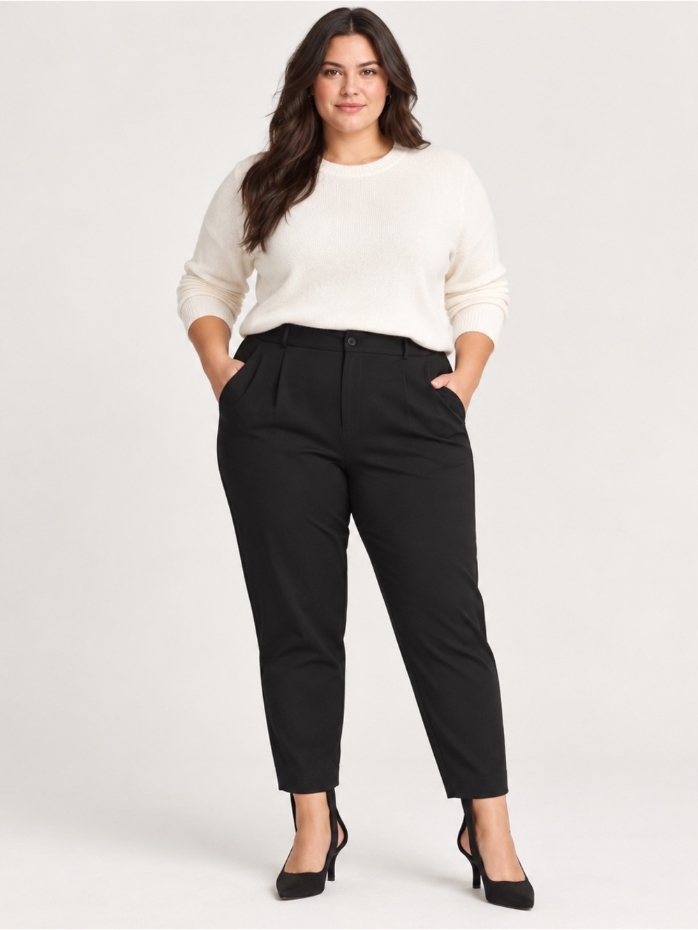 Universal Standard Ponte Stirrup Pants Black Plus Size 14/16 (SM) NWOT